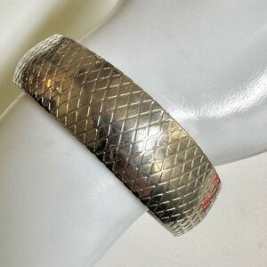Silver tone bangle bracelet